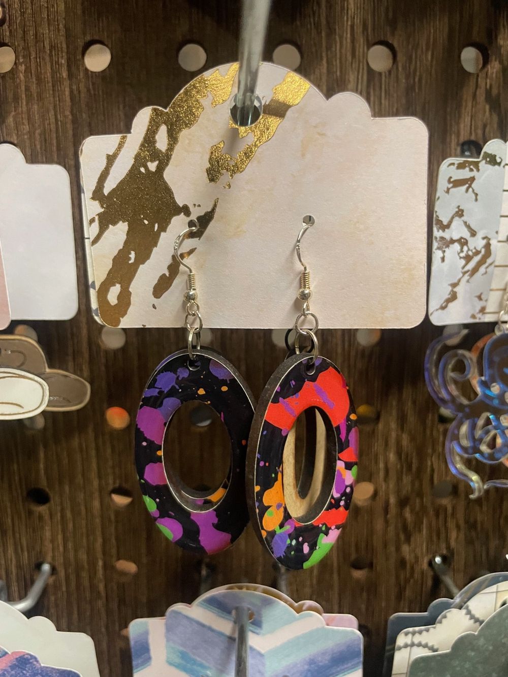 Splatter Paint Earrings - Laser Cut Design