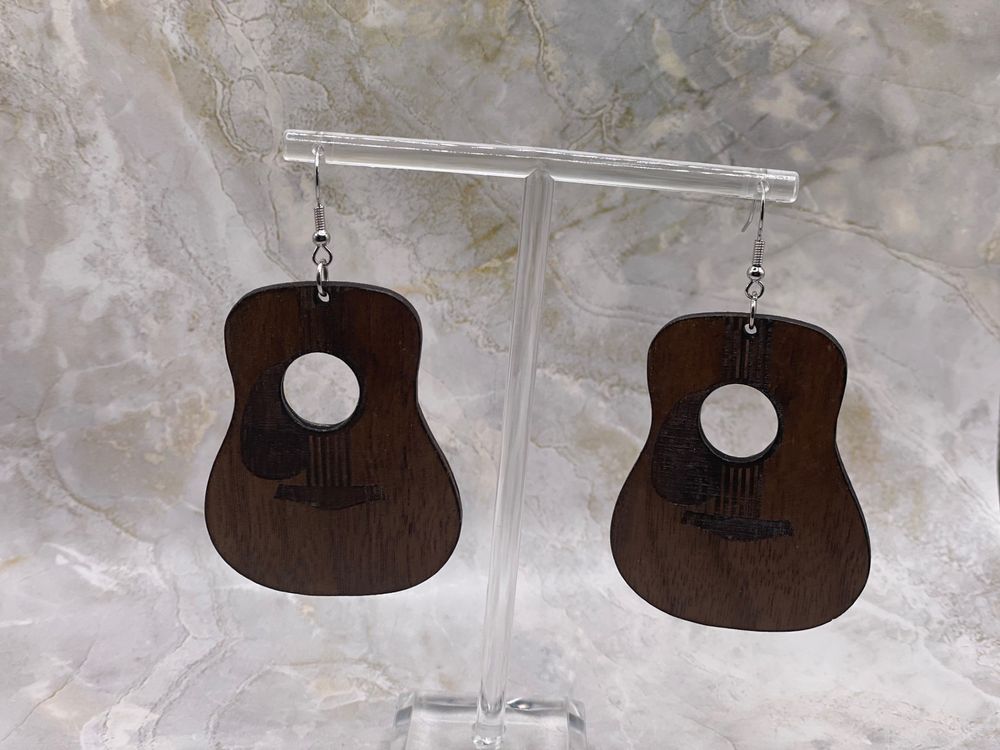 Custom Guitar Earrings - Laser Cut Design